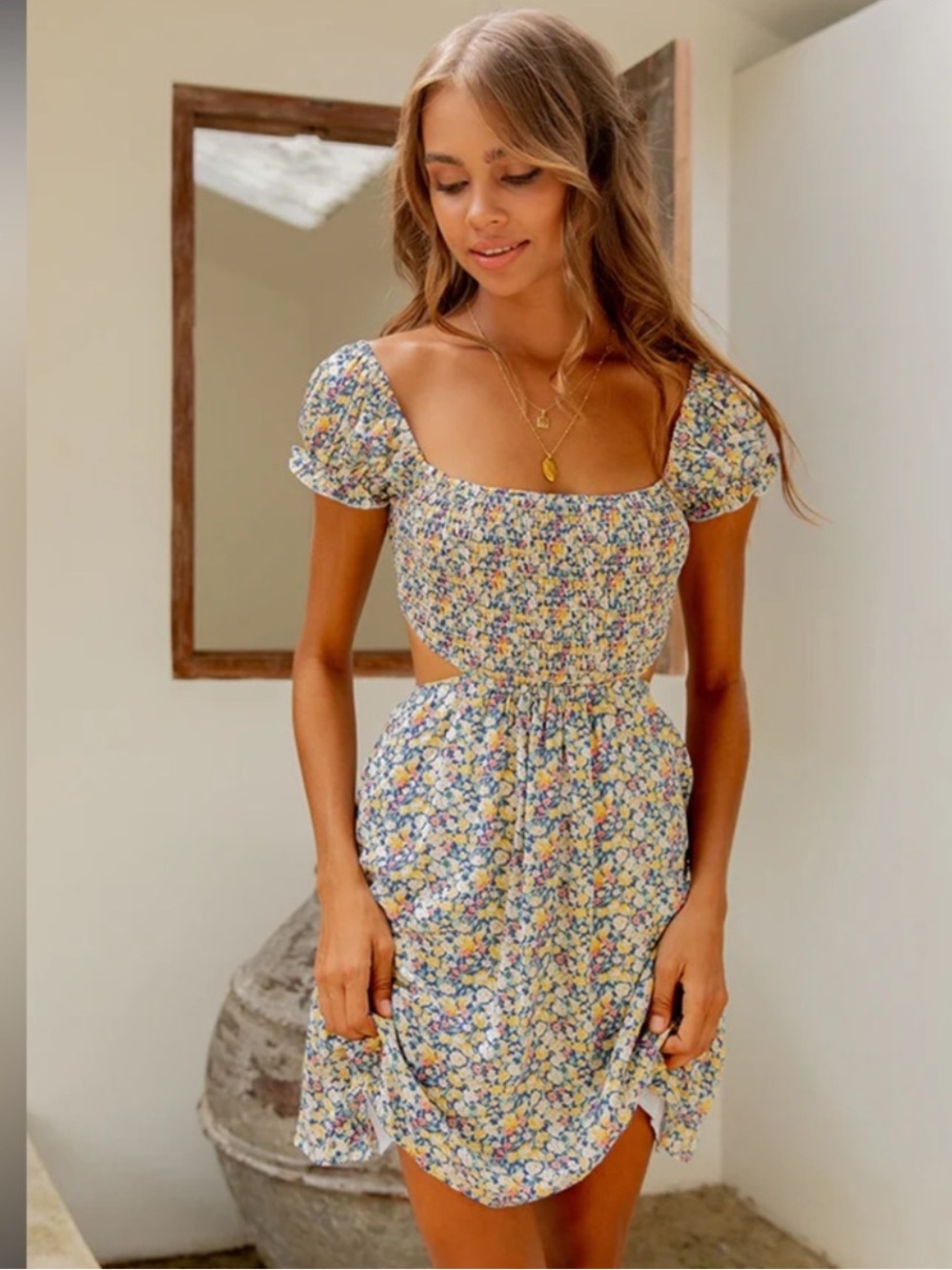 NWT HELLO MOLLY CUTIE POT DRESS BLUE Size 8